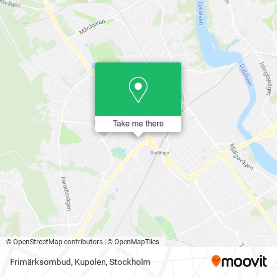 Frimärksombud, Kupolen map