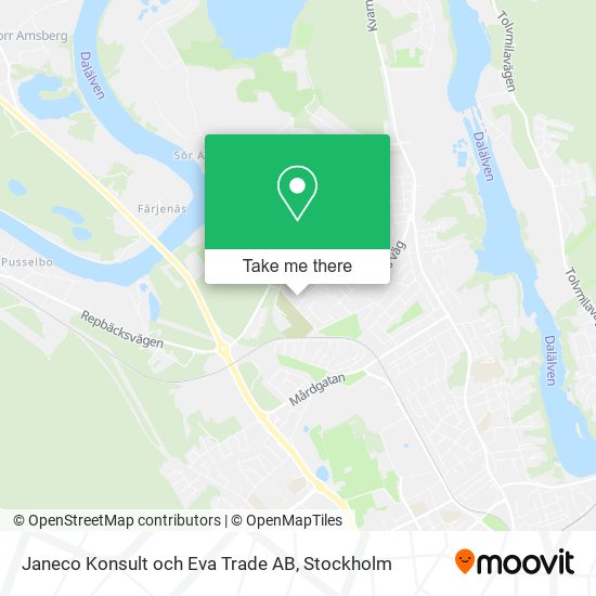 Janeco Konsult och Eva Trade AB map