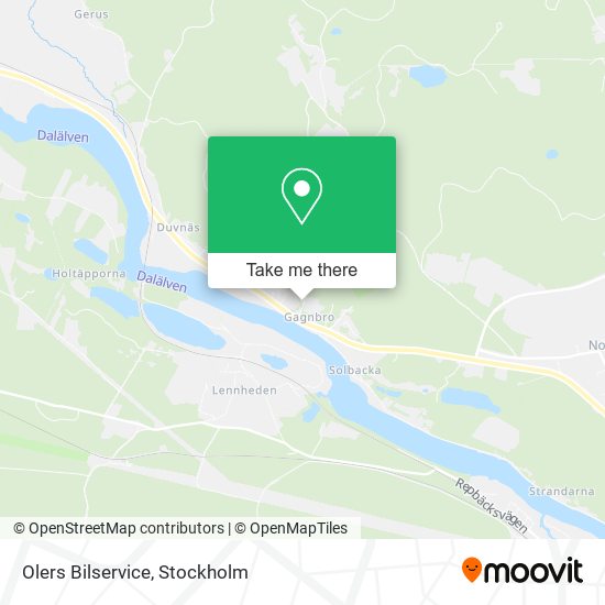 Olers Bilservice map