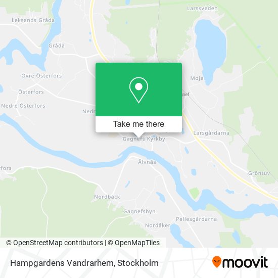 Hampgardens Vandrarhem map