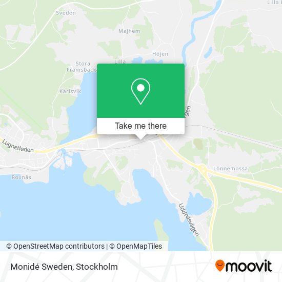 Monidé Sweden map