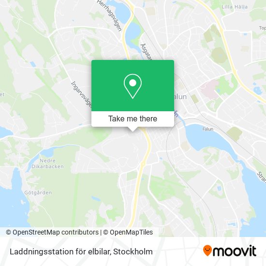 Laddningsstation för elbilar map