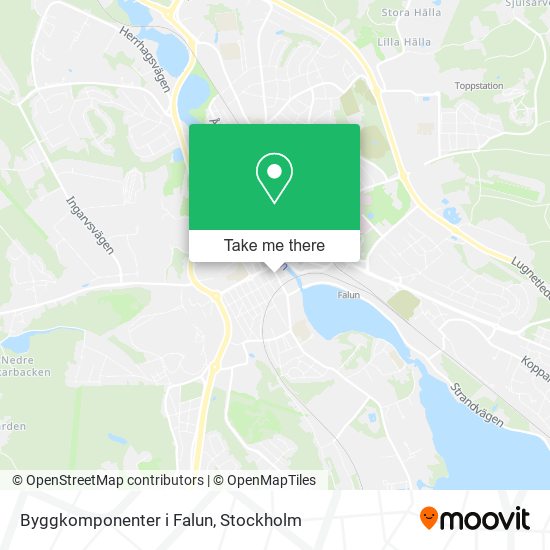 Byggkomponenter i Falun map