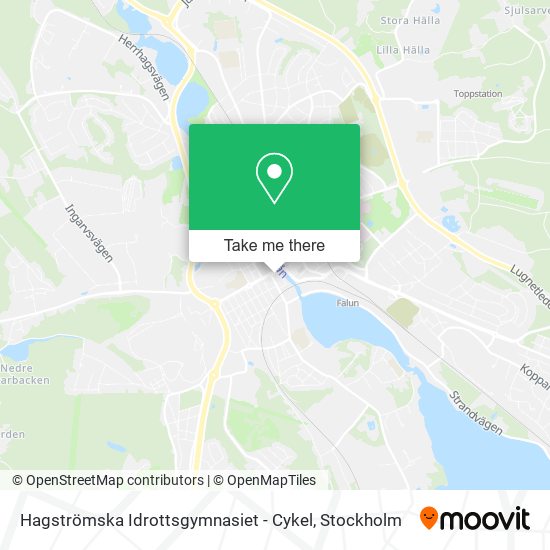 Hagströmska Idrottsgymnasiet - Cykel map