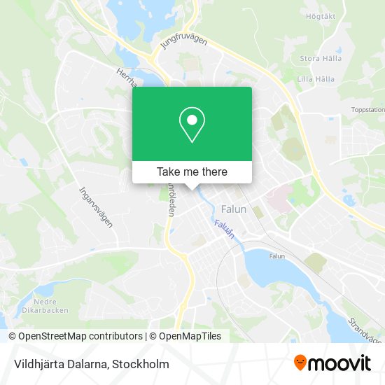 Vildhjärta Dalarna map