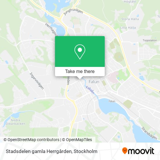 Stadsdelen gamla Herrgården map