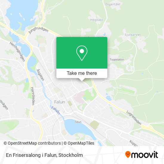 En Frisersalong i Falun map