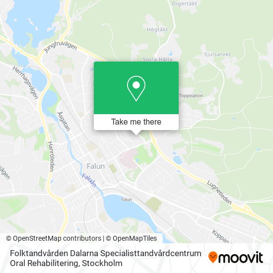 Folktandvården Dalarna Specialisttandvårdcentrum Oral Rehabilitering map