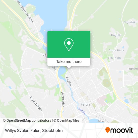 Willys Svalan Falun map