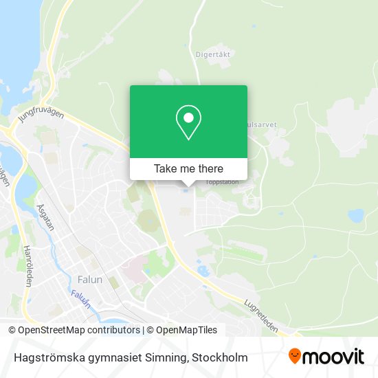 Hagströmska gymnasiet Simning map