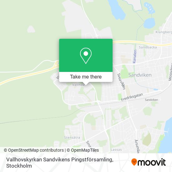 Vallhovskyrkan Sandvikens Pingstförsamling map