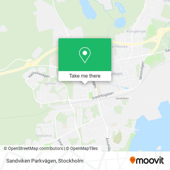 Sandviken Parkvägen map