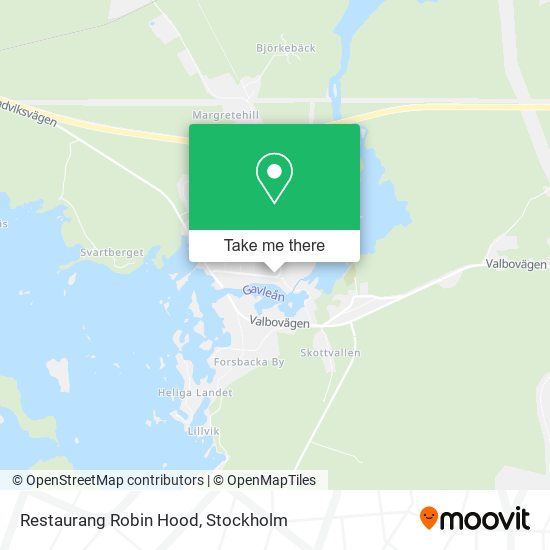 Restaurang Robin Hood map