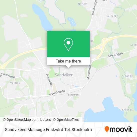 Sandvikens Massage Friskvård Tel map