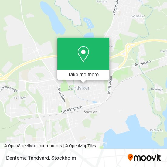 Dentema Tandvård map