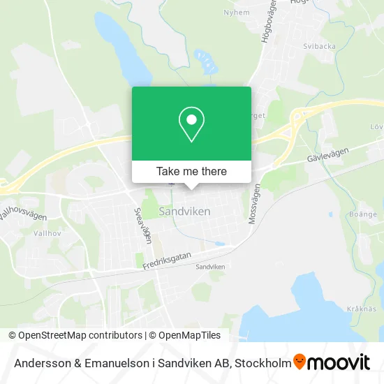 Andersson & Emanuelson i Sandviken AB map