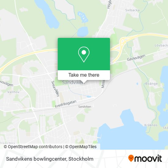 Sandvikens bowlingcenter map