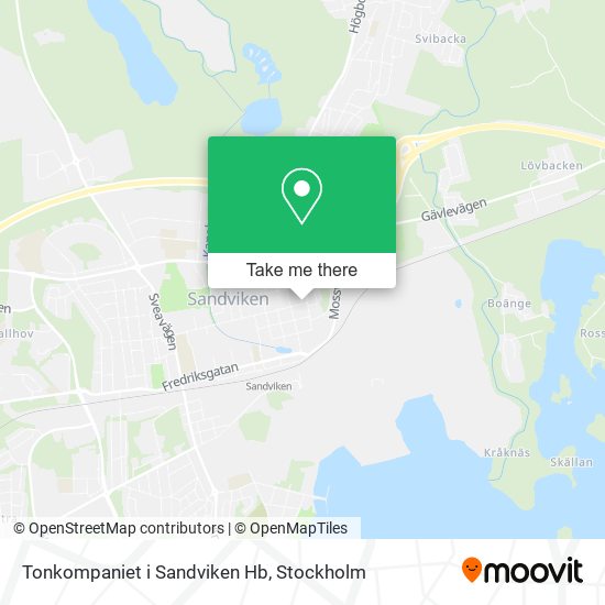 Tonkompaniet i Sandviken Hb map