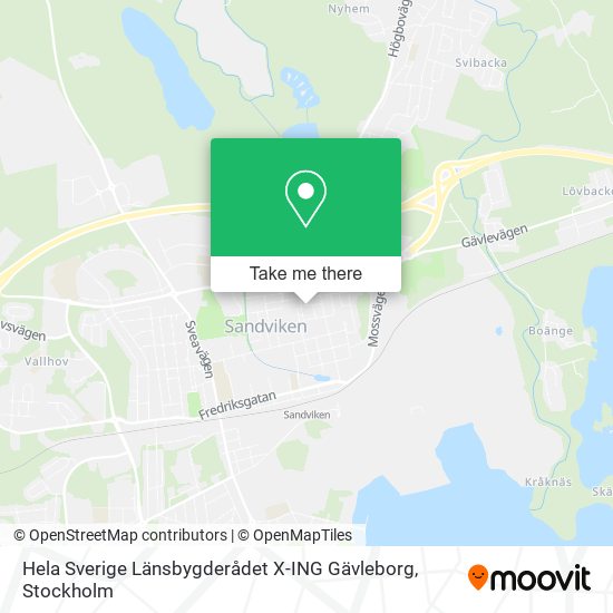 Hela Sverige Länsbygderådet X-ING Gävleborg map