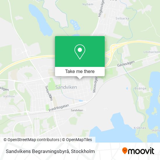 Sandvikens Begravningsbyrå map