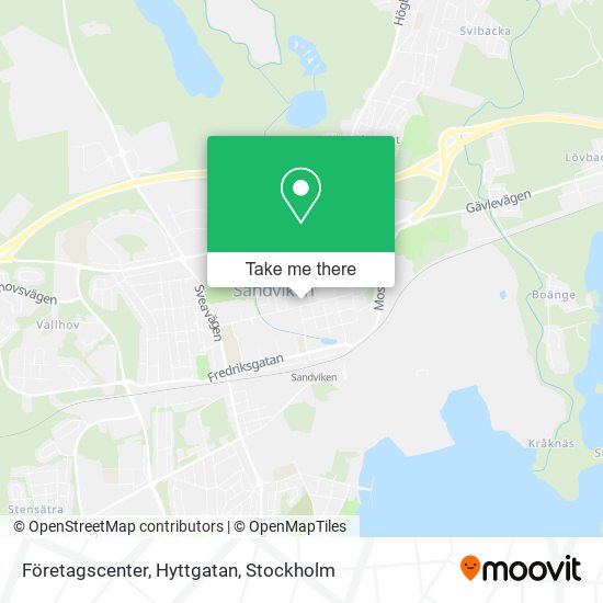 Företagscenter, Hyttgatan map
