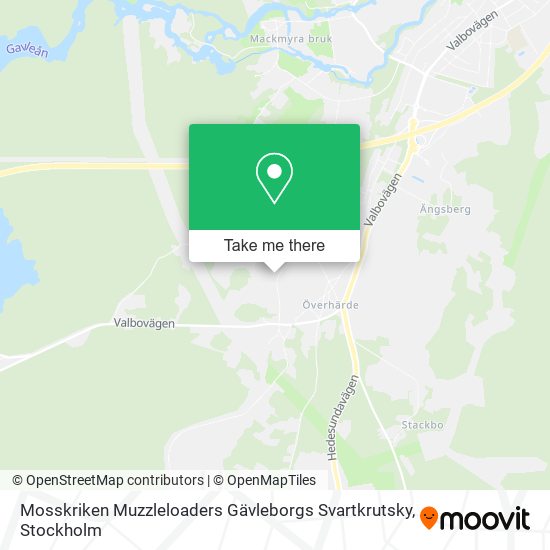 Mosskriken Muzzleloaders Gävleborgs Svartkrutsky map