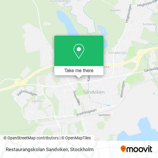 Restaurangskolan Sandviken map