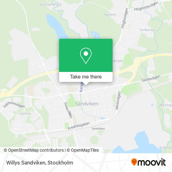 Willys Sandviken map