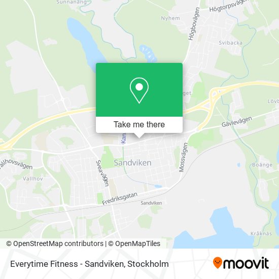 Everytime Fitness - Sandviken map