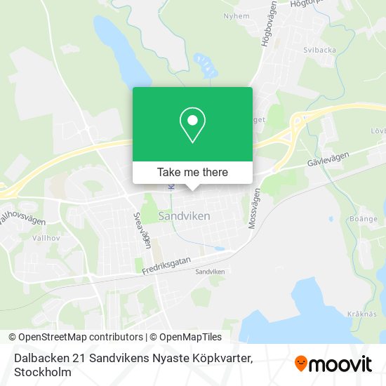 Dalbacken 21 Sandvikens Nyaste Köpkvarter map