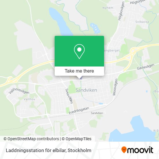 Laddningsstation för elbilar map