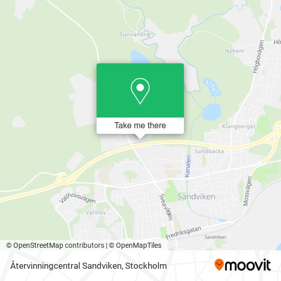 Återvinningcentral Sandviken map