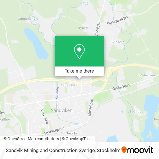 Sandvik Mining and Construction Sverige map