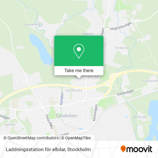 Laddningsstation för elbilar map