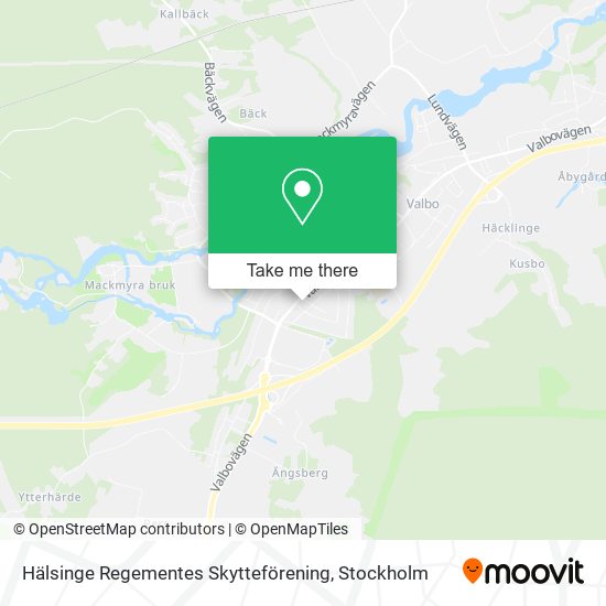 Hälsinge Regementes Skytteförening map