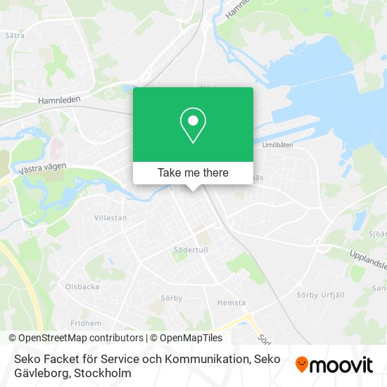 Seko Facket för Service och Kommunikation, Seko Gävleborg map