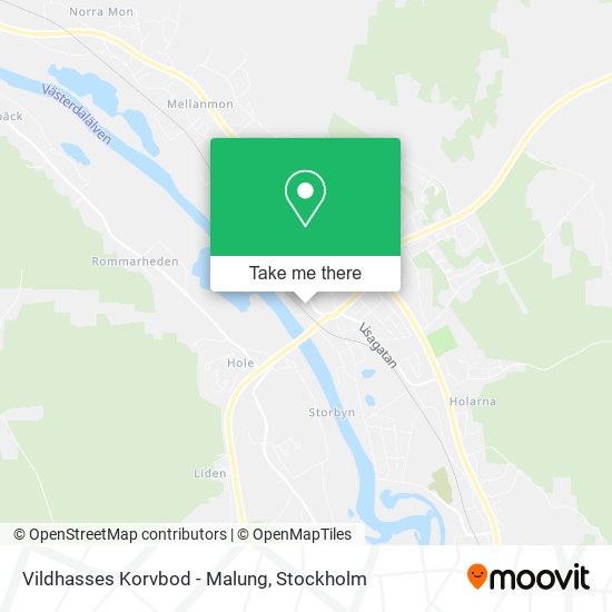 Vildhasses Korvbod - Malung map