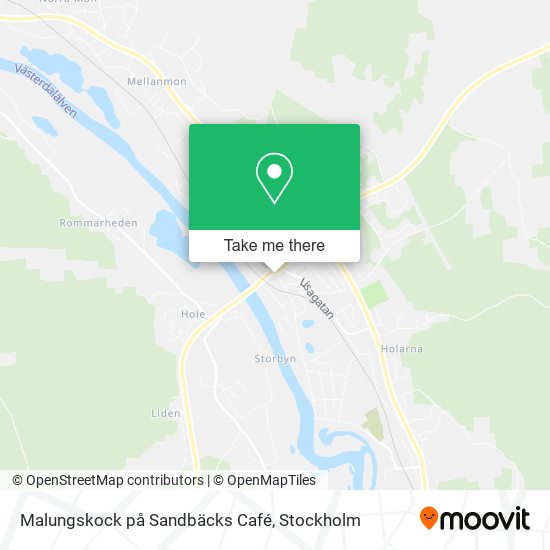 Malungskock på Sandbäcks Café map