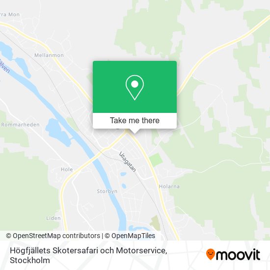 Högfjällets Skotersafari och Motorservice map