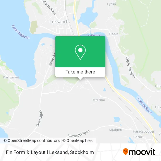 Fin Form & Layout i Leksand map