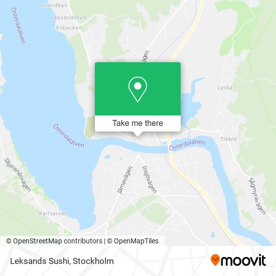 Leksands Sushi map