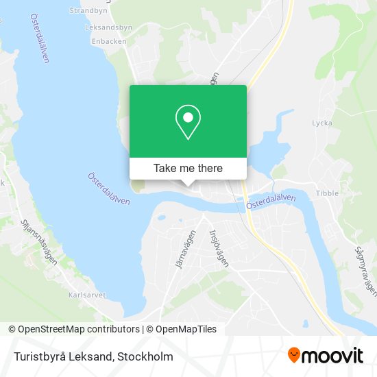 Turistbyrå Leksand map