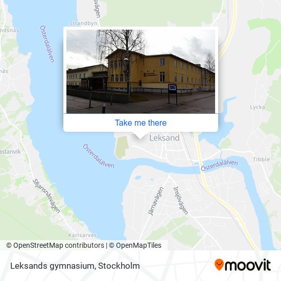 Leksands gymnasium map