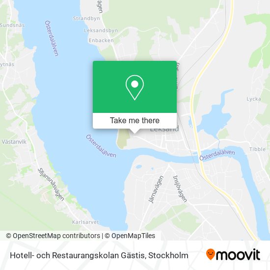 Hotell- och Restaurangskolan Gästis map