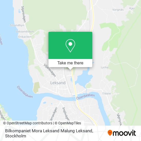 Bilkompaniet Mora Leksand Malung Leksand map