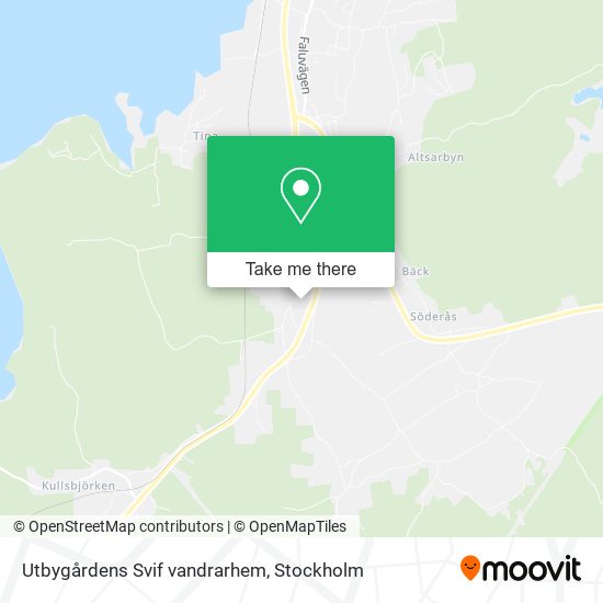 Utbygårdens Svif vandrarhem map