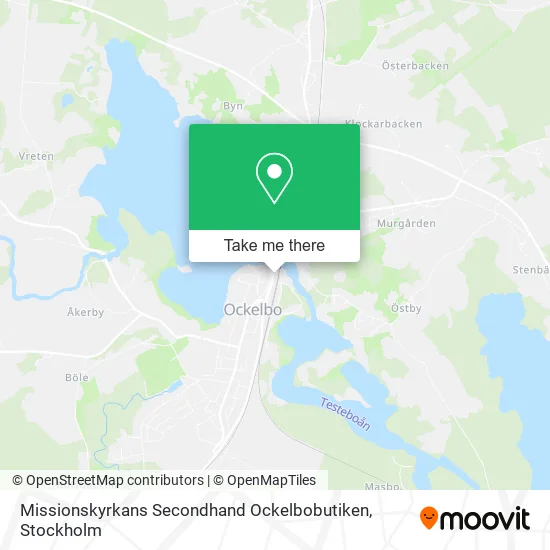 Missionskyrkans Secondhand Ockelbobutiken map