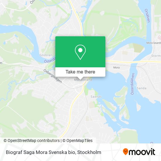 Biograf Saga Mora Svenska bio map