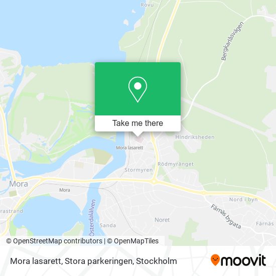 Mora lasarett, Stora parkeringen map