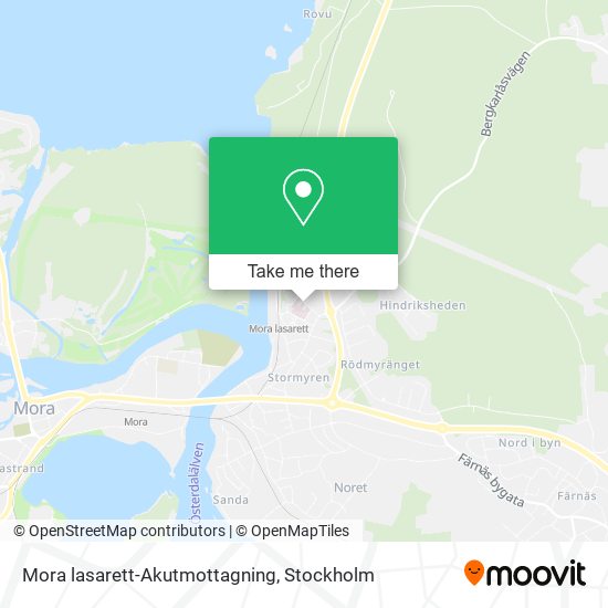 Mora lasarett-Akutmottagning map
